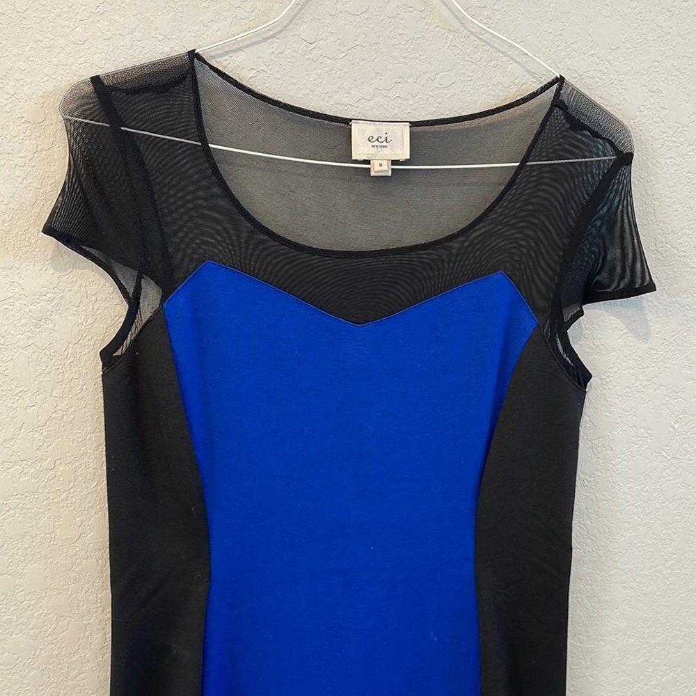 Black and blue dress